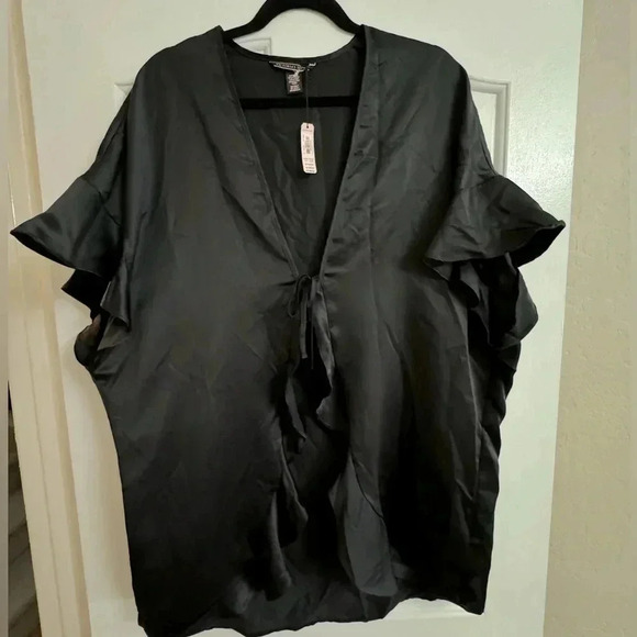 Victoria’s Secret Swim Coverup Kimono One Sz Ruffle Sleeve Travel Vacation Boho - Picture 1 of 11